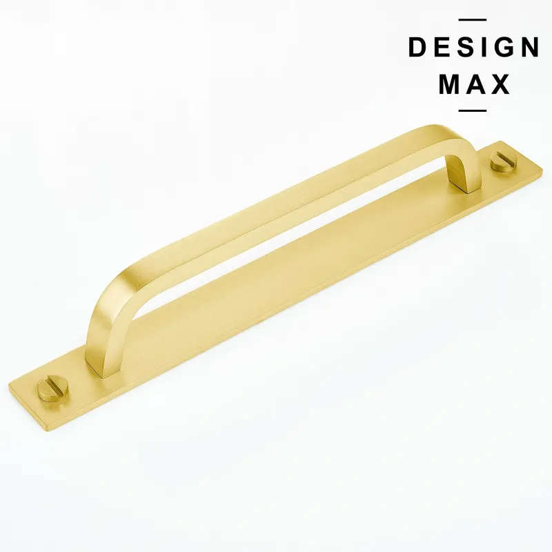 Cara Smooth Matte Warm alloy Cabinet Pull Backplate