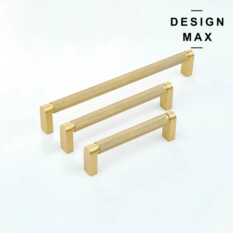 Concealed Mount Lattice Knurled Satin Warm alloy Cabinet Pull