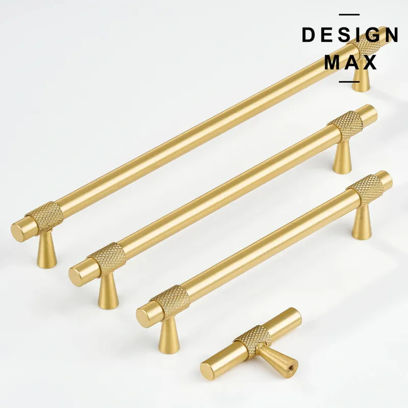 Concealed Mount Novus Knurled Dull Brass Cabinet Pull