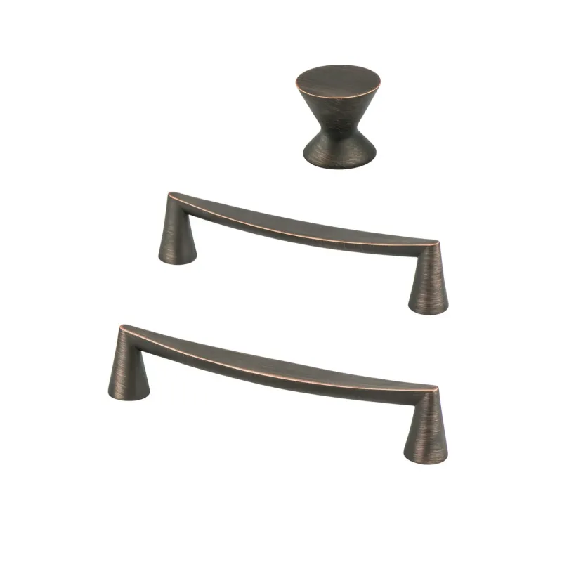 Dark Warm finish "Core" Drawer Pulls and Knob