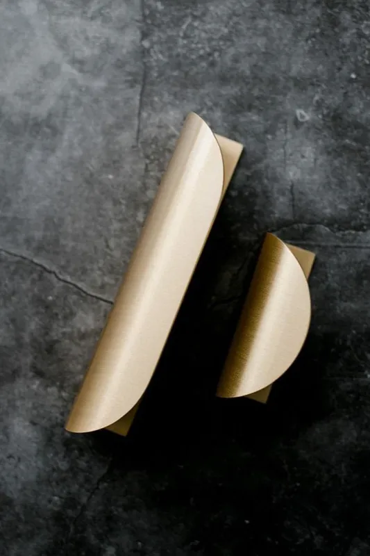 Durham Curved Warm alloy Cabinet Handle Blum