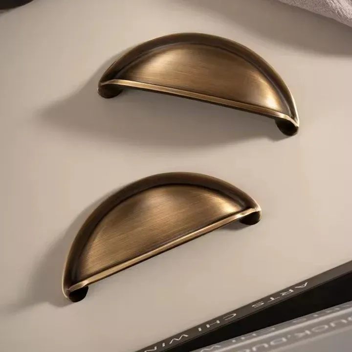 ELLINGTON | Antique Cabinet Cup Pulls Soft-Close Mechanism