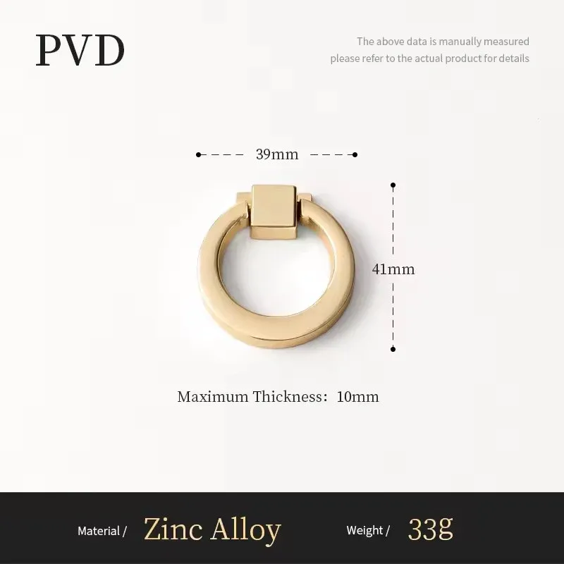 FINLEY | Gilded Cabinet Pull Ring Complete Set
