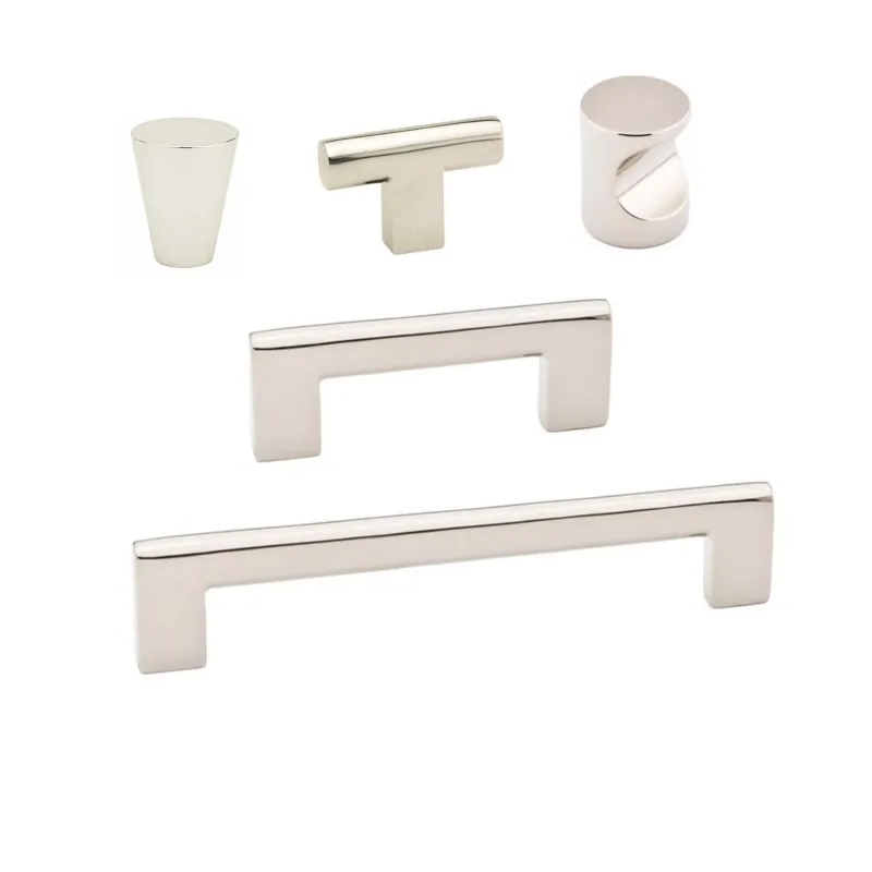 Glossy Nickel "Luxe" Cabinet Knobs and Drawer Pulls