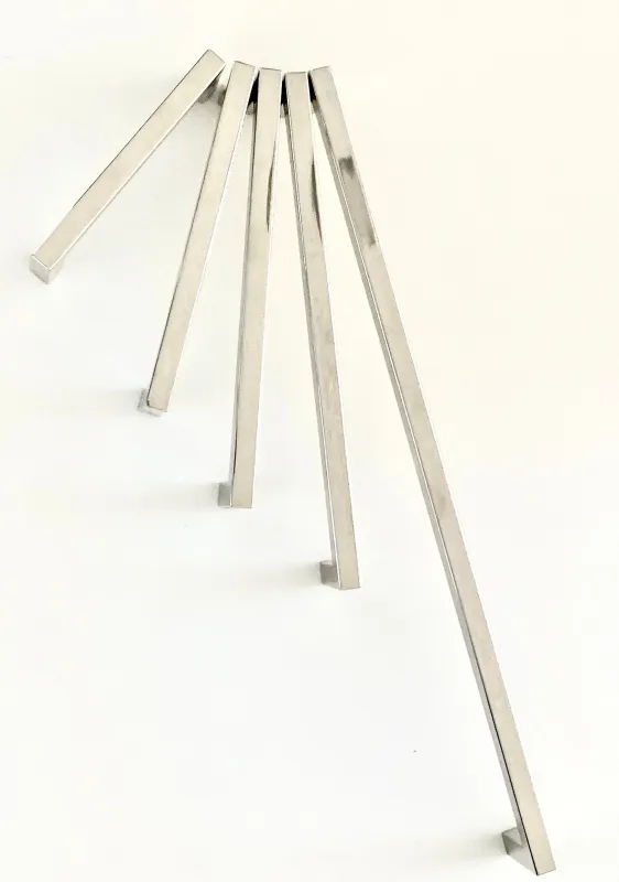 Glossy Nickel "Style 55" Rectangular Drawer & Cabinets Pulls Quick Release