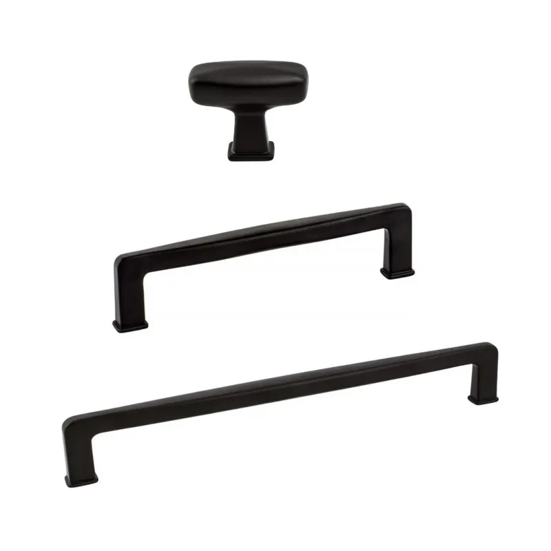 Kelly No.1 Matte Jet-black Cabinet Knobs and Drawer Pulls