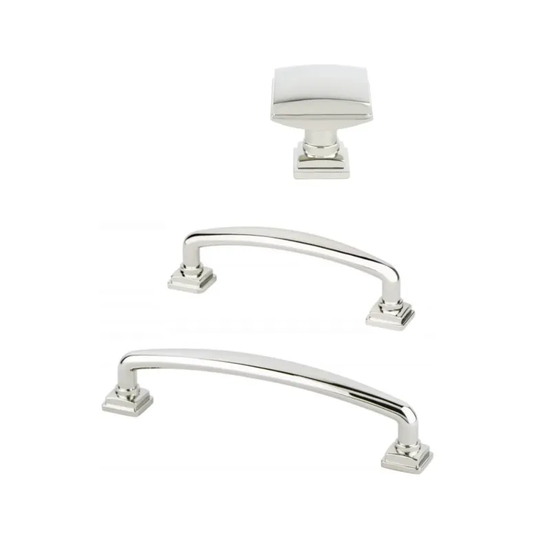 Kelly No.2 Cabinet Knob and Drawer Pulls Shiny Nickel