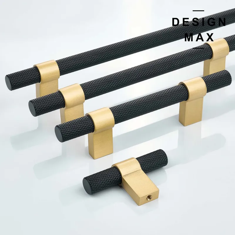 Knurled Kitchen Plain Brass Cabinet Pull Brushed Nickel