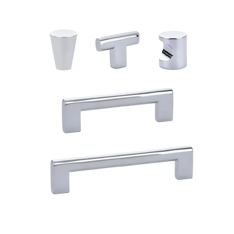 Luxe Drawer Pulls and Cabinet Knobs Smooth Chrome