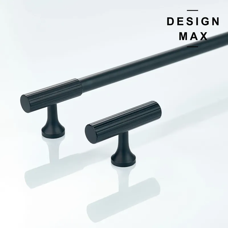 Marlowe Matte Jet-black Solid Brass Cabinet Pull