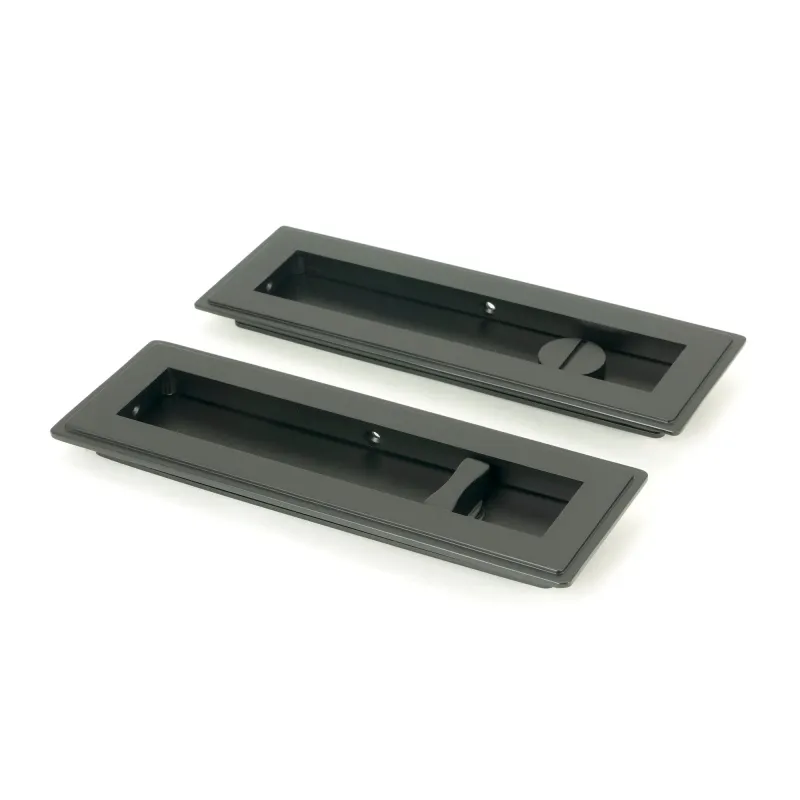 Matt Black 175mm Art Deco Rectangular Pull - Privacy Place | From Anvil
