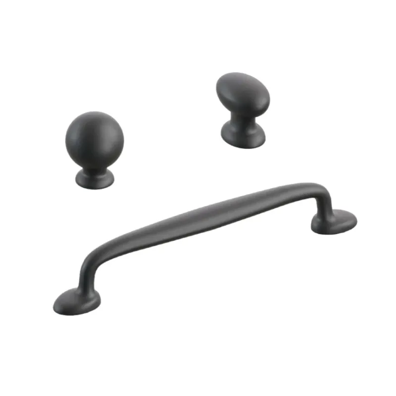 Matte Onyx Cabinet Hardware "Estate" Cabinet Knobs and Pulls