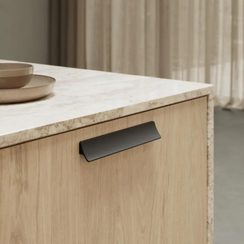 Matte Onyx "Ciel" Tab Drawer Pulls