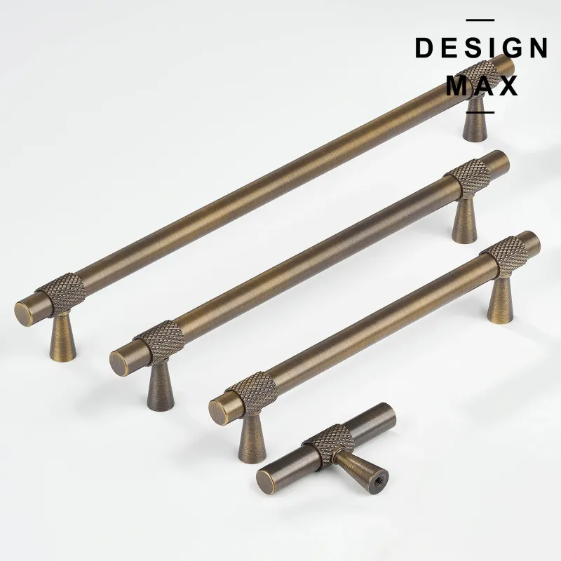 Novus Knurled Antique Warm alloy Cabinet Pull Brushed Nickel