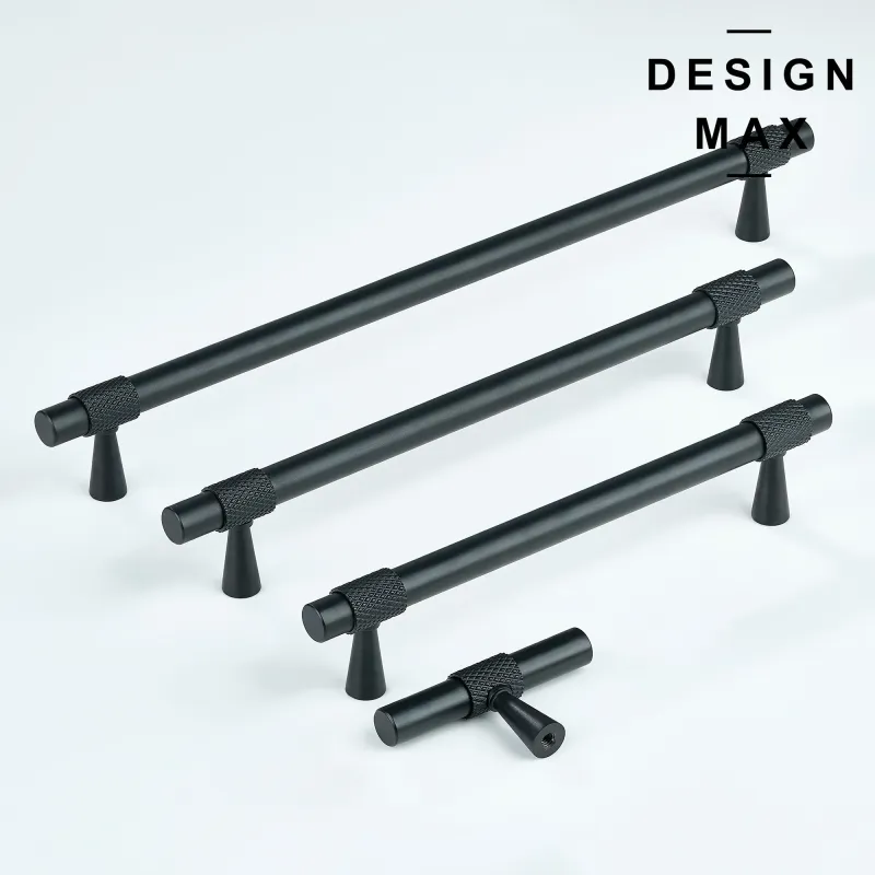 Novus Knurled Matte Ebony Cabinet Pull Heavy Duty