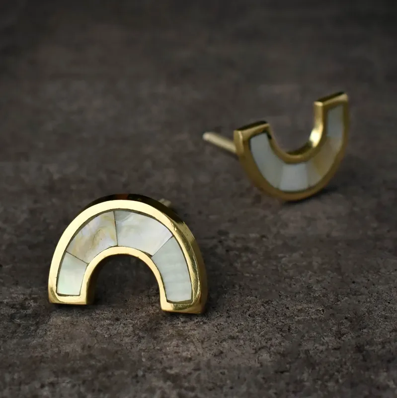 OEM Replacement Half Moon Warm alloy Mother Pearl Cabinet Wardrobe Knob Pull