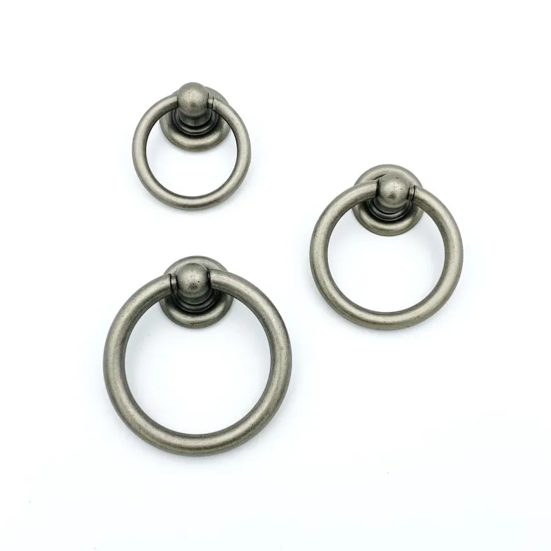 Plain Antique Platinum Ring Pulls Hardware Cabinet Pull Drawer Pull Compatible IKEA Sektion