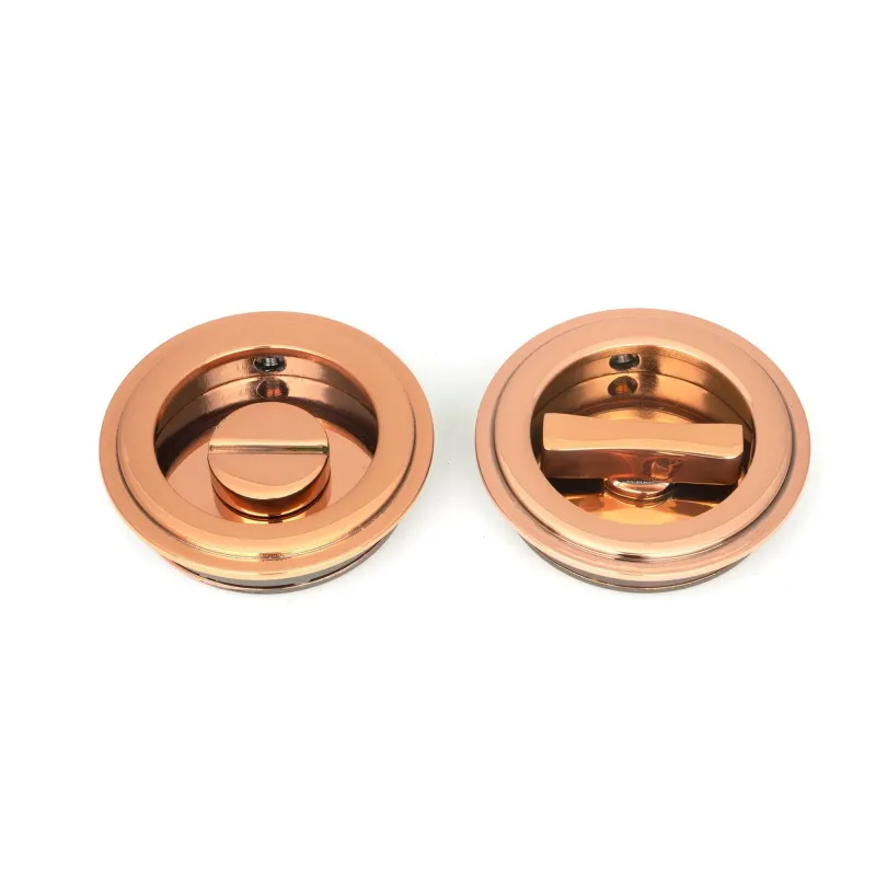 Polished Bronze 60mm Art Deco Round Pull - Privacy Place | From Anvil