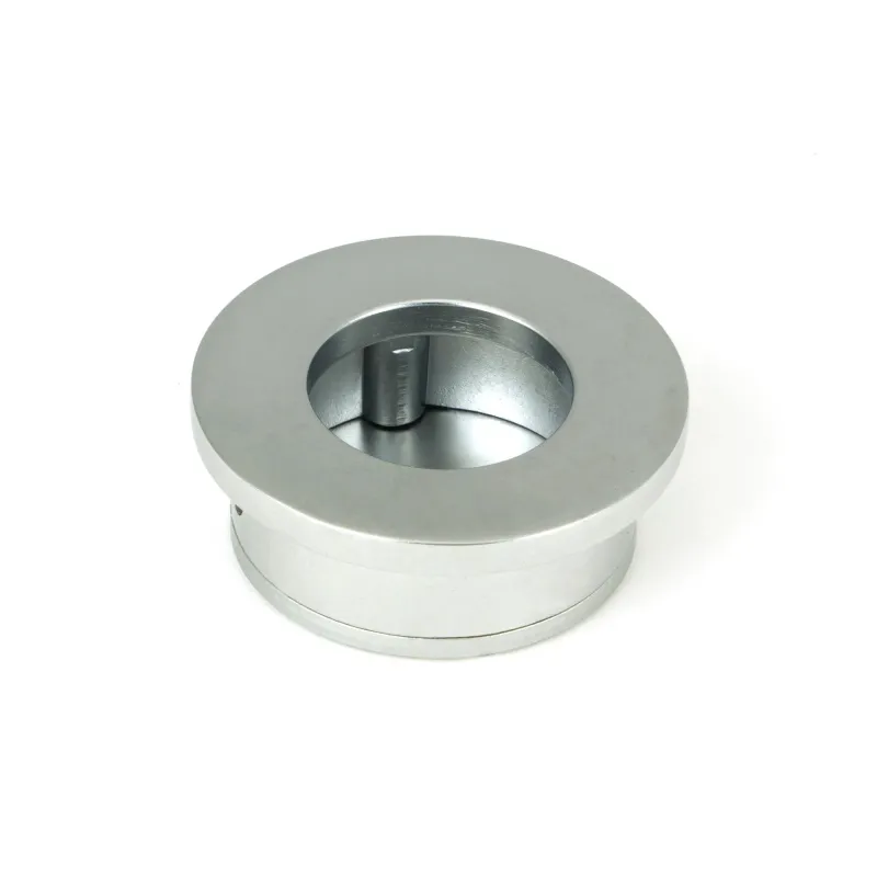 Satin Chromium 34mm Round Finger Edge Pull | From Anvil