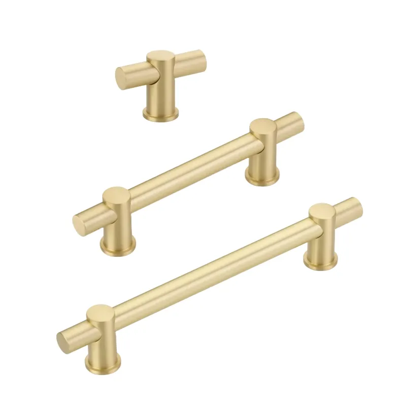 Satin Warm alloy Round T-Bar "Fancy" Cabinet Knobs and Drawer Pulls