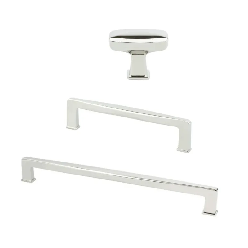 Self-Closing Kelly No.1 Smooth Nickel Cabinet Knobs and Drawer Pulls
