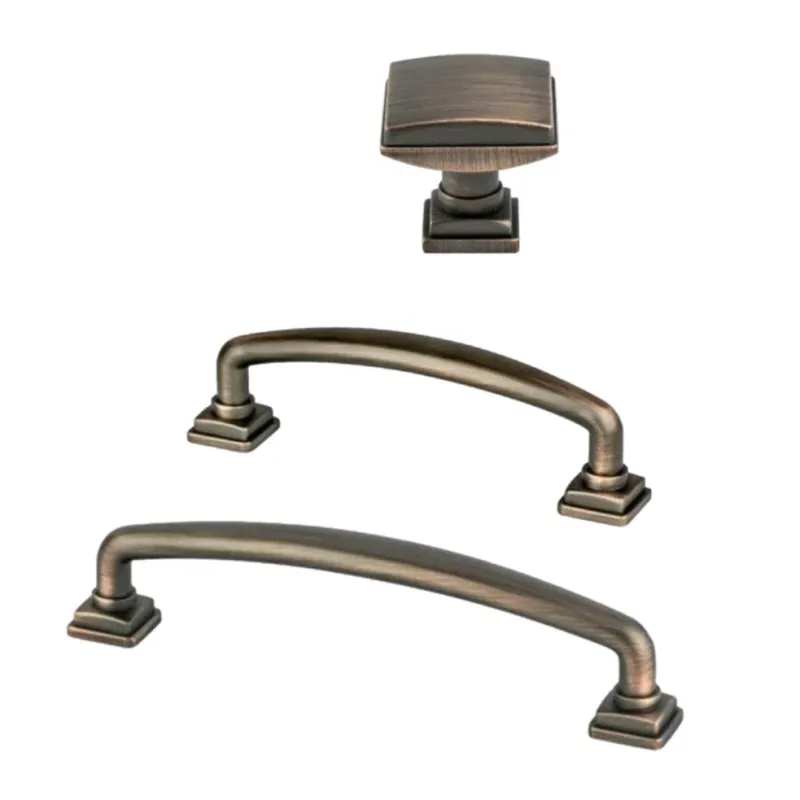 Self-Closing Kelly No.2 Cabinet Knob and Drawer Pulls Shadowy Brushed Bronze