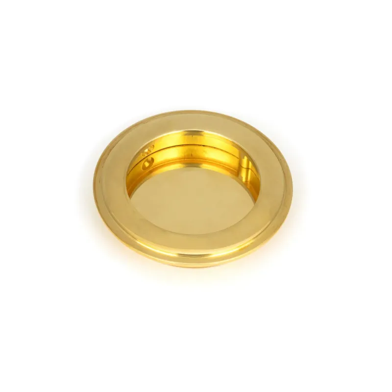 Shiny Brass 75mm Art Deco Round Pull | From Anvil