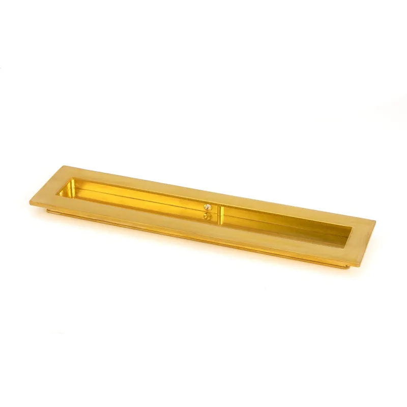 Smooth Brass 250mm Plain Rectangular Pull | From Anvil