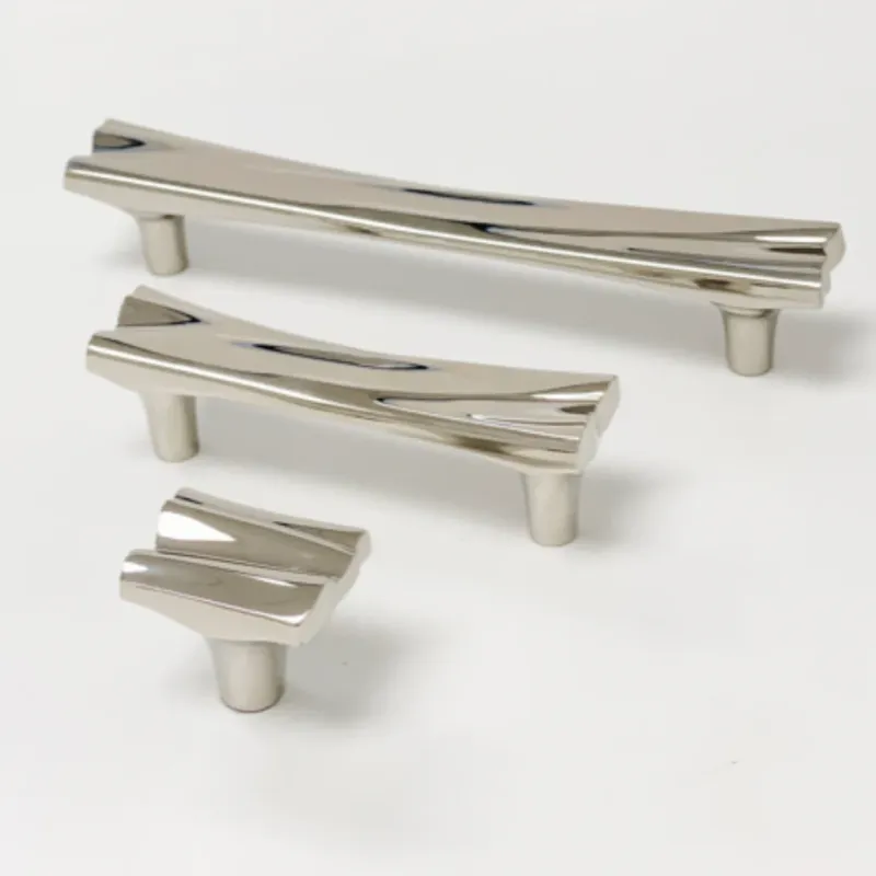 Smooth Nickel "Sunday" Cabinet Hardware, Cabinet Knobs, Drawer Pulls