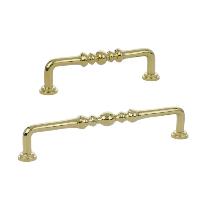 Soft-Close Dampened Unlacquered Warm alloy "Heritage" Cabinet Drawer Pull