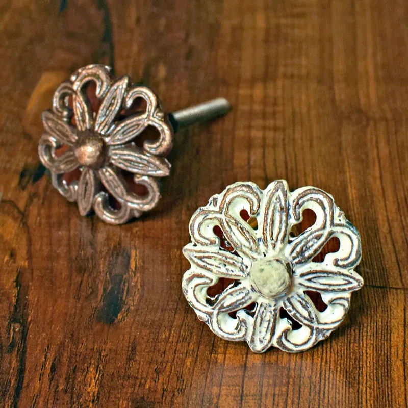Sola Flower Metallic Cabinet Drawer Knob Pull