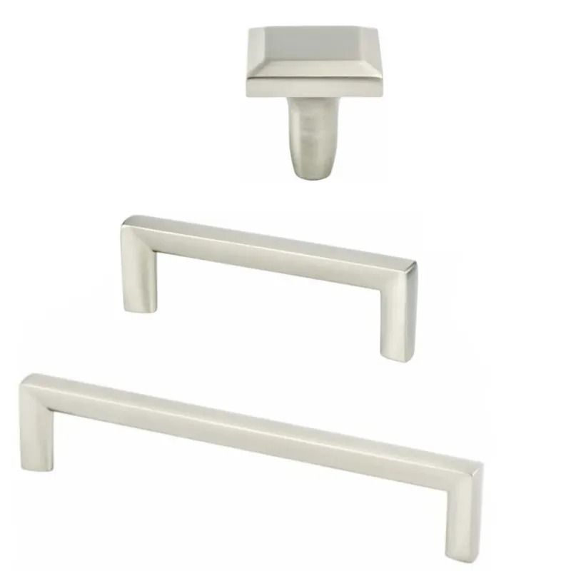 Textured Nickel "Trane" Drawer Pulls and Knob Compatible IKEA Sektion