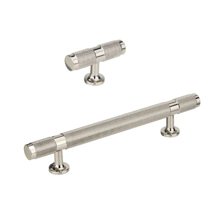 Undermount Reflective Nickel "Rivet" Cabinet Knob and Drawer Pull