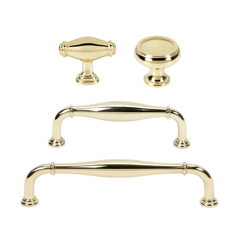 Unlacquered Warm alloy "Perry" Cabinet Knobs and Drawer Pulls