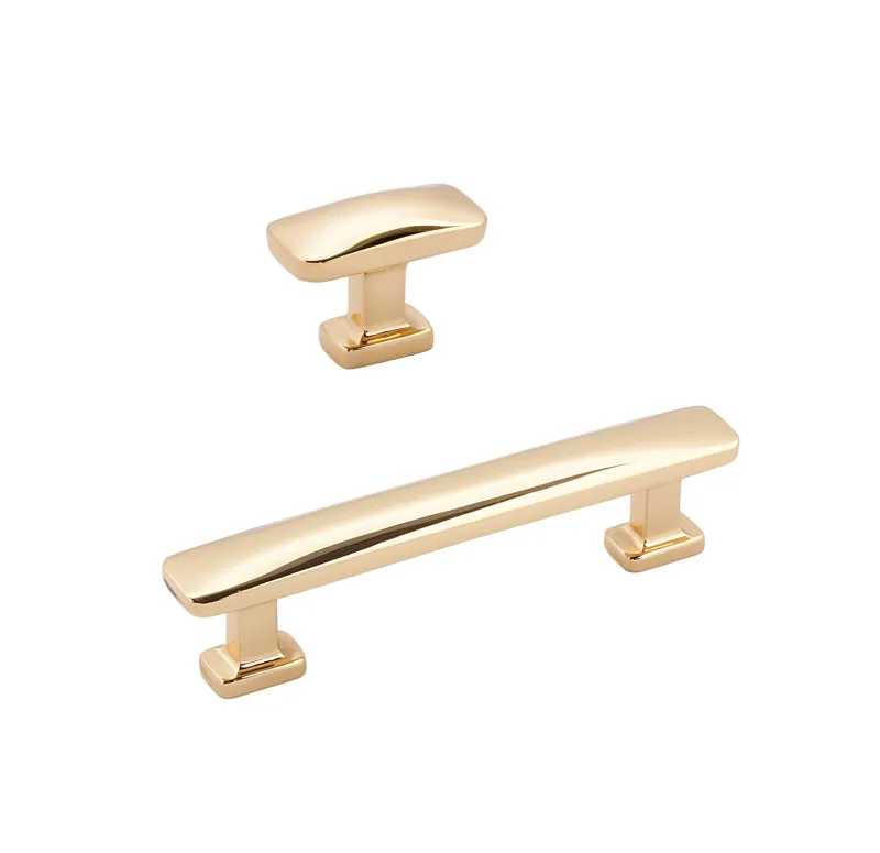 Unlacquered Warm alloy "Vive" Cabinet Knobs and Drawer Pulls