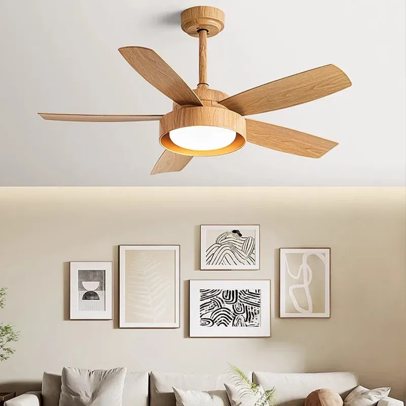 Afralia™ 5-Blade Ceiling Fan Remote Control & LED Light - Inaudible Motor