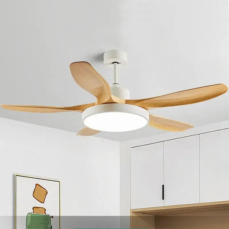 Afralia™ 52" DC Ceiling Fan Airy Remote Control LED Living Bedroom 220V 110V