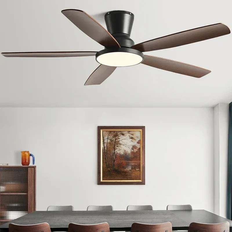 Afralia™ 72" DC Ceiling Fan Light Remote Control Hard-wearing Winds Living Room Mute Chandelier
