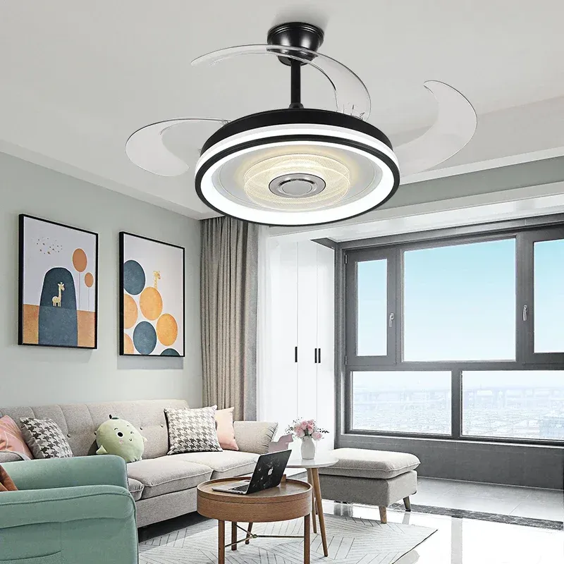 Afralia™ Crystal Chandelier LED Ceiling Fan Remote Control Switch