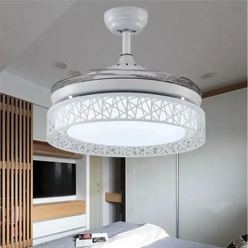 Afralia™ Gilded Ceiling Fan Lights Remote Control 36/42inch Dining Bedroom Living Luminaria