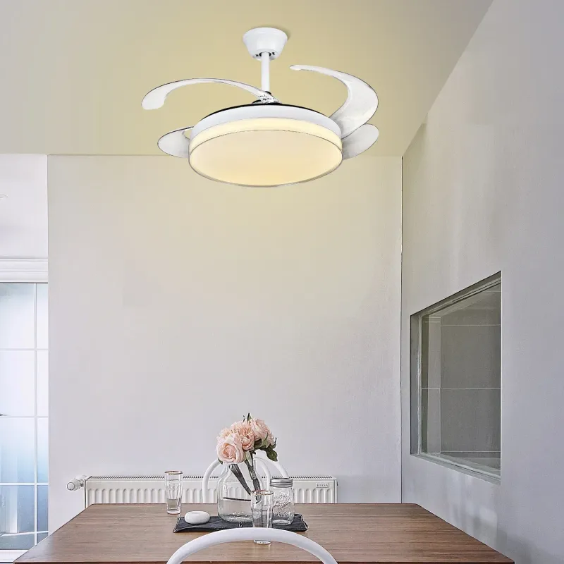 Afralia™ LED Ceiling Fans Remote Control Indoor Lighting