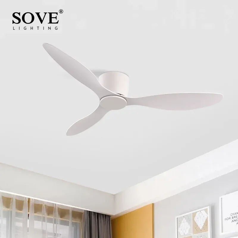 Afralia™ Modern DC Motor Ceiling Fan 6 Speeds Remote Control Decorative Fan Buoyant