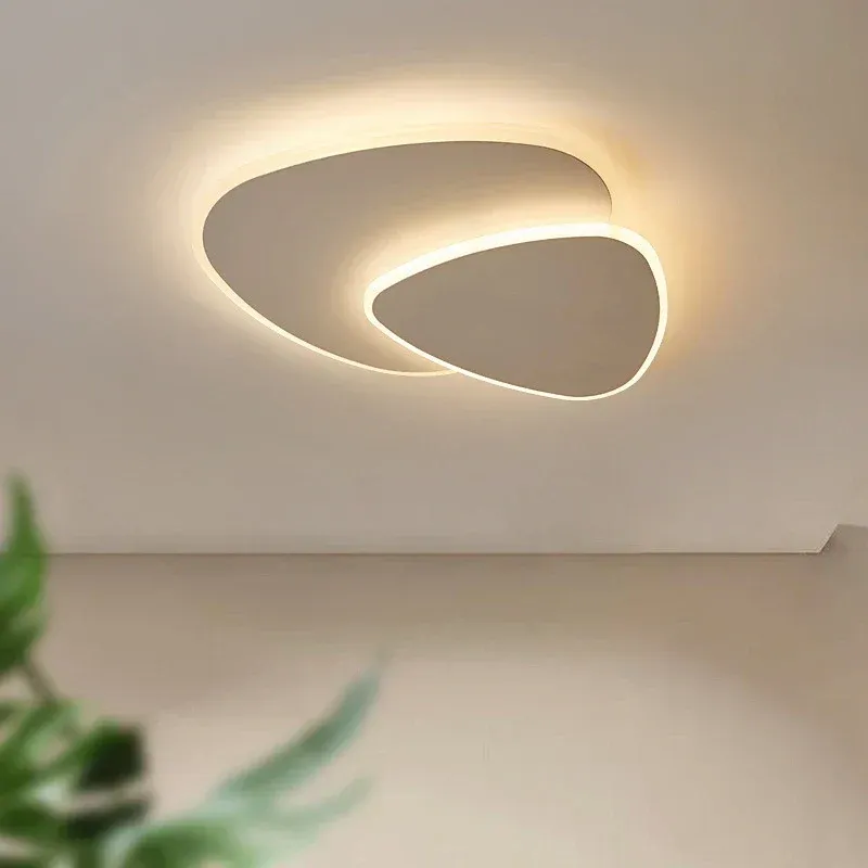 Afralia™ Present-day Minimalist Ceiling Light Remote Control Living Room Dining Room