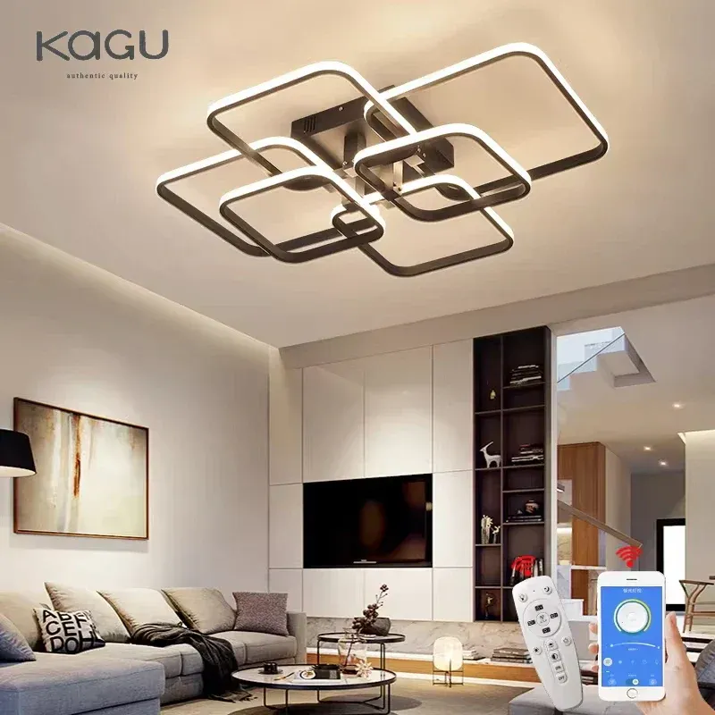 Afralia™ LED Ceiling Light: Up-to-date Dimmable Fixture Home Living Room, Bedroom, Dining Room