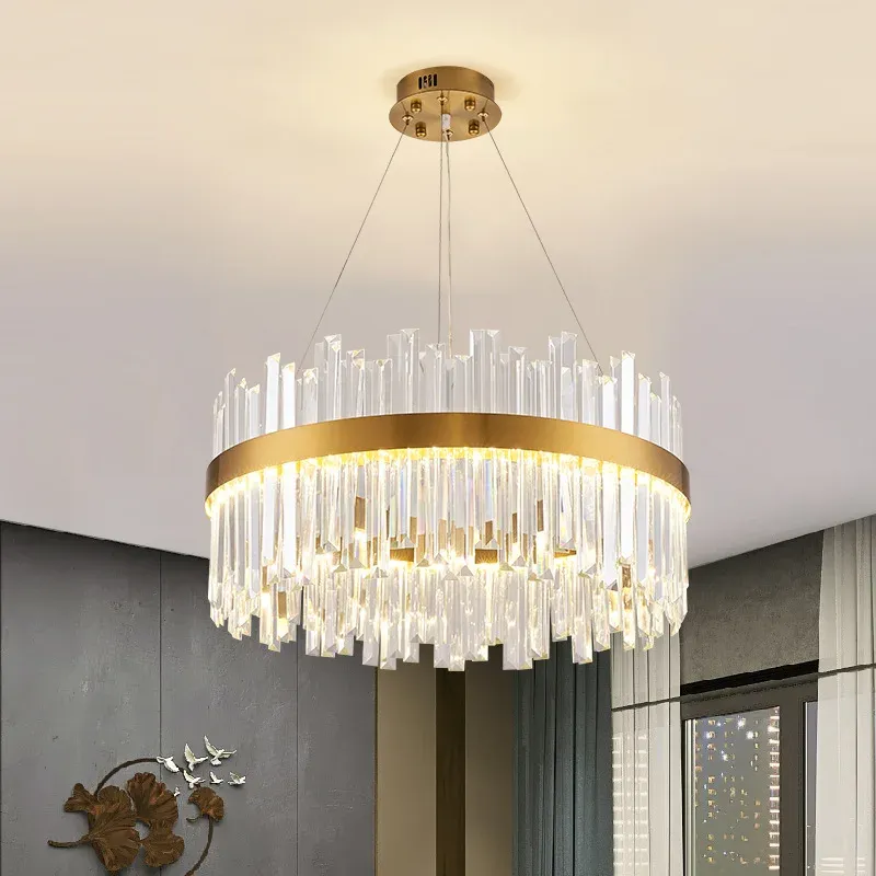 Afralia™ Aurum Crystal Ceiling Chandelier | Luxury Indoor Lighting Living & Dining Room
