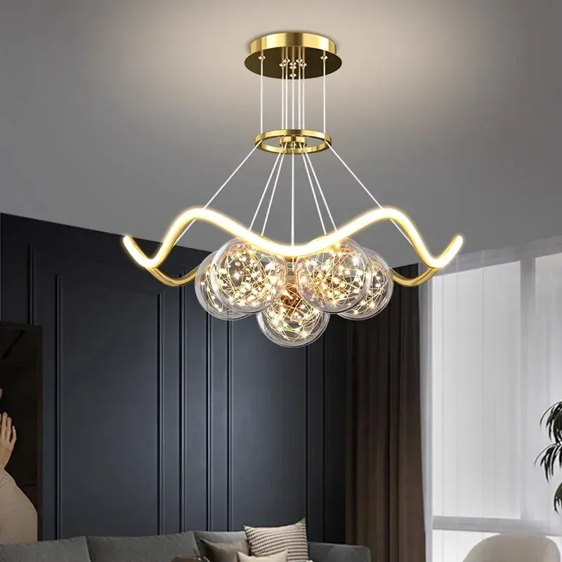 Afralia™ Contemporary Dine Pendant Lights Indoor LED Chandelier Ceiling Lamp