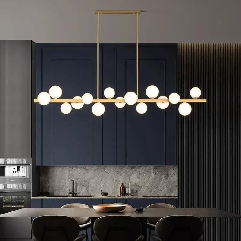 Afralia™ Contemporary LED Pendant Chandeliers Living Room Dining Room Indoor Lighting | Dimmable | Frosted