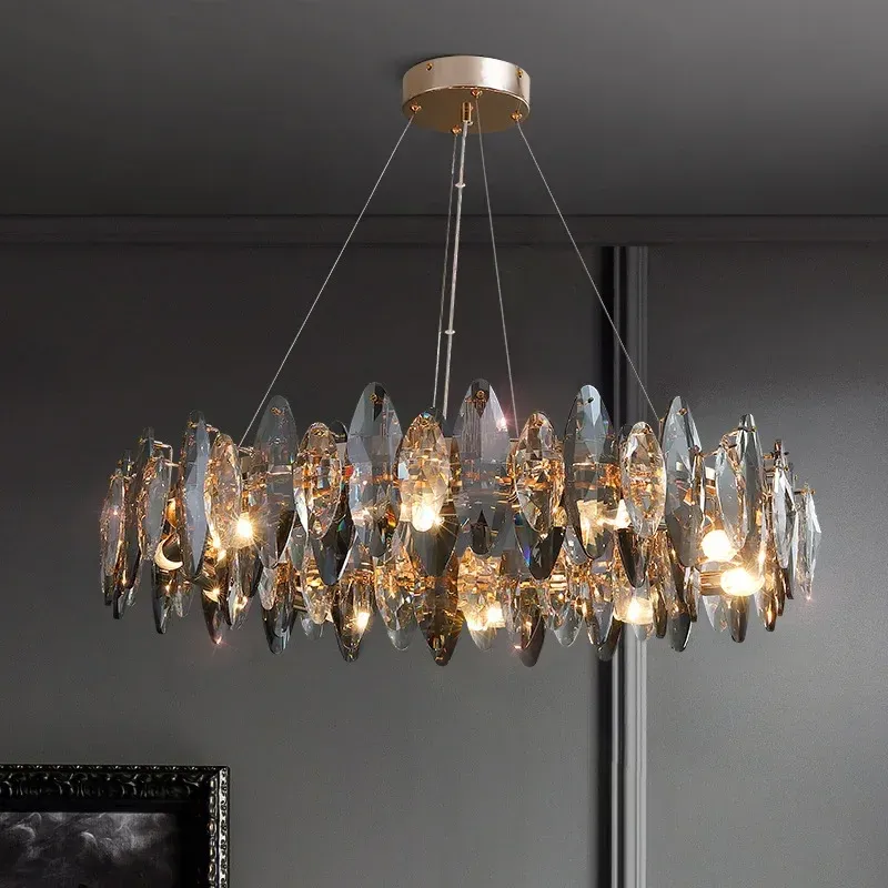 Afralia™ Crystal Ceiling Chandelier: Modern Posh E14 Lighting Fixture Home Decor