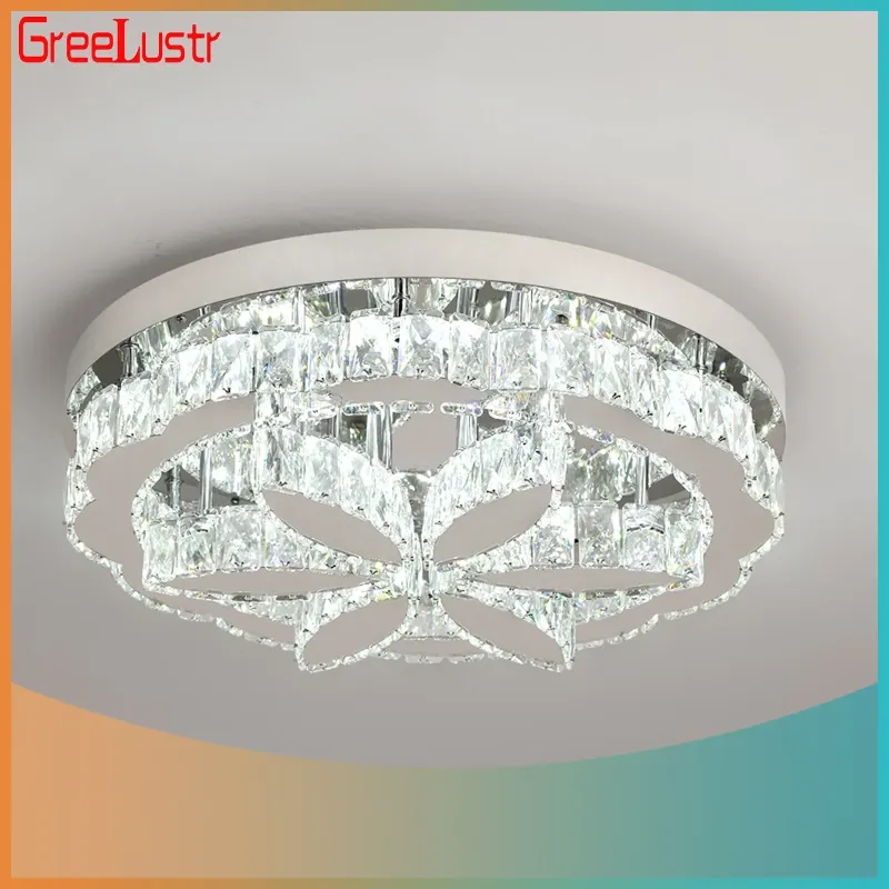 Afralia™ Crystal Ceiling Chandelier: Up-to-date LED Light RC Dimming Luxe Home Decor