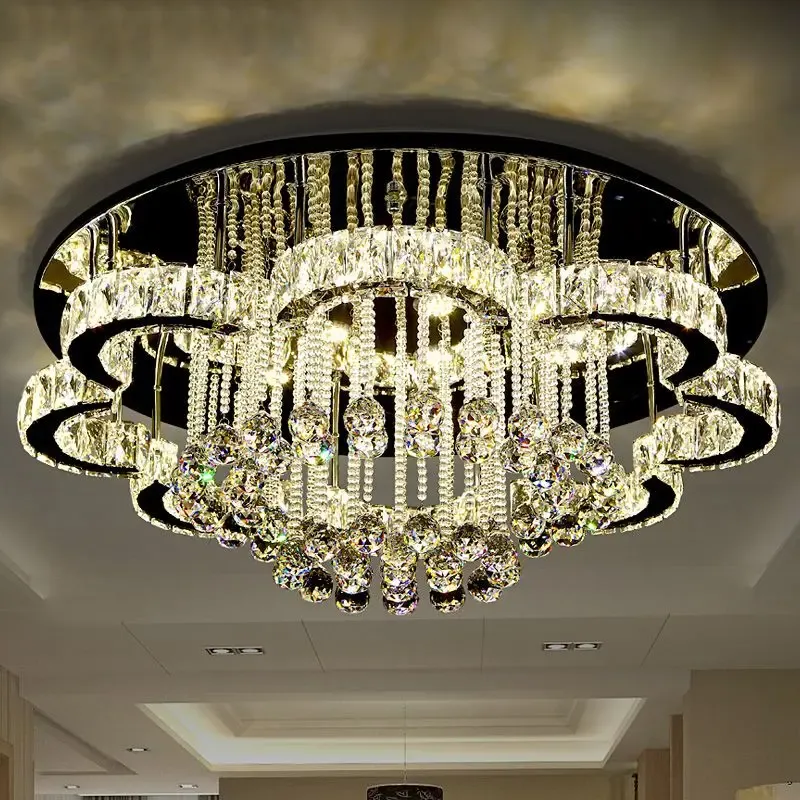 Afralia™ Crystal Ceiling Lamp Uncluttered Pendant LED Chandelier Living Room Dining Rooms